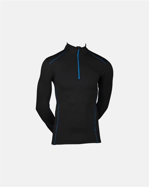 Langærmet t-shirt "thermal baselayer" | Uld | Sort