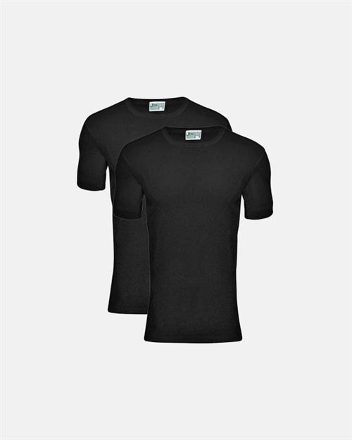 T-shirt "o-neck" 2-pak | 100 økologisk bomuld | Sort