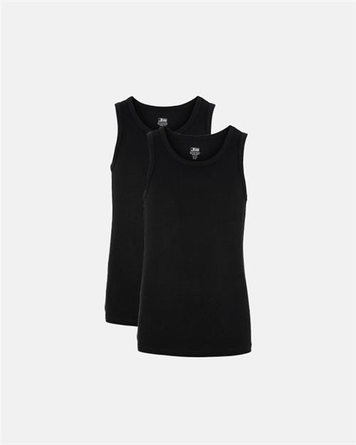 Tank-top (singlet) | 2-pak | Bambusviskose | Sort