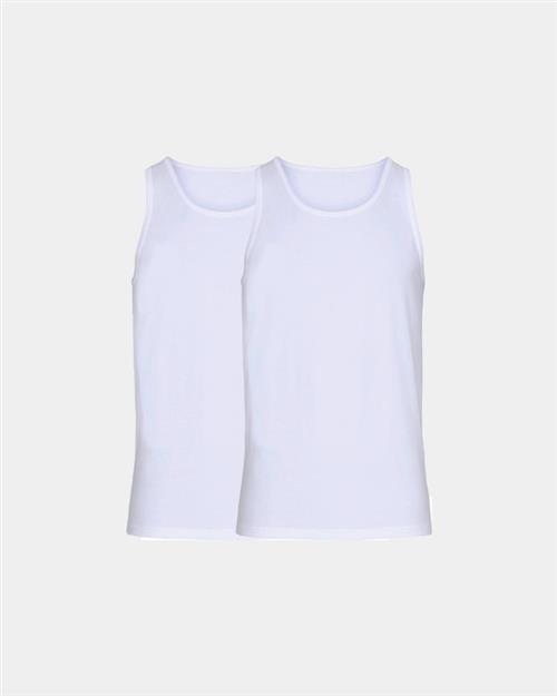 Tanktop (singlet) | 2-pak | GOTS bomuld | Hvid