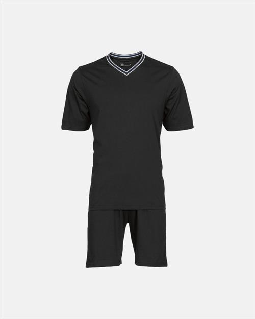 Pyjamassæt i kort | 100 jersey bomuld | Sort