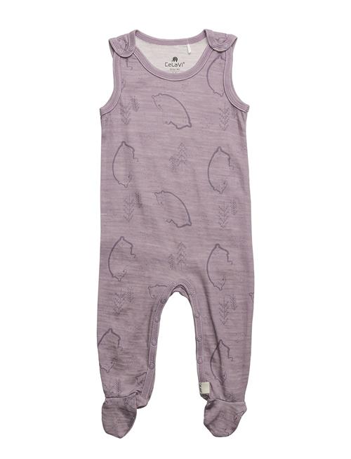 Se CeLaVi Romper Aop -Wool/Bamboo CeLaVi Purple ved Booztlet