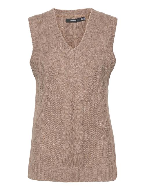 Vero Moda Vmbriella Sl V-Neck Vest Ga Bf Vero Moda Brown