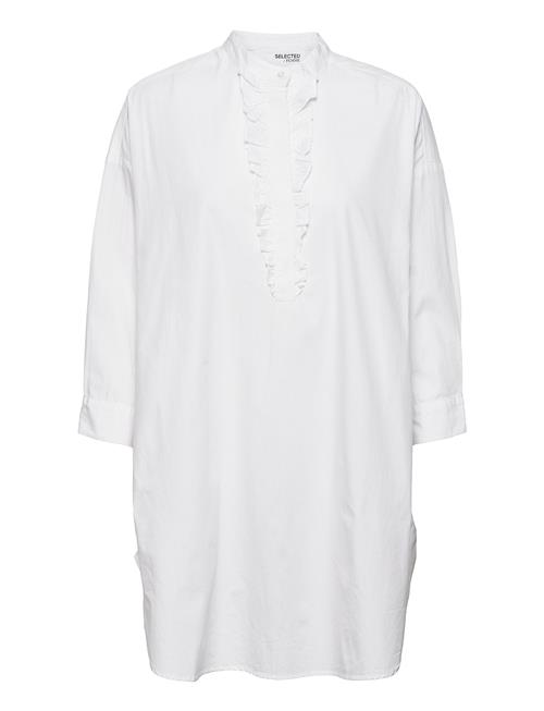 Se Selected Femme Slfamy 7/8 Long Shirt Ex Selected Femme White ved Booztlet