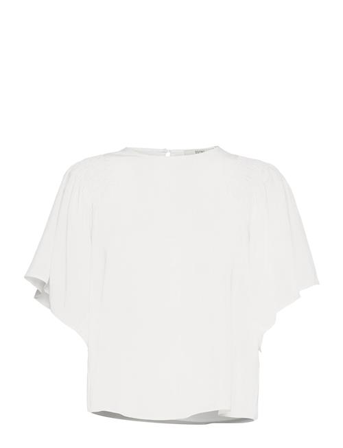 Se Esprit Casual Blouse In Tencel™ Lyocell Esprit Casual White ved Booztlet