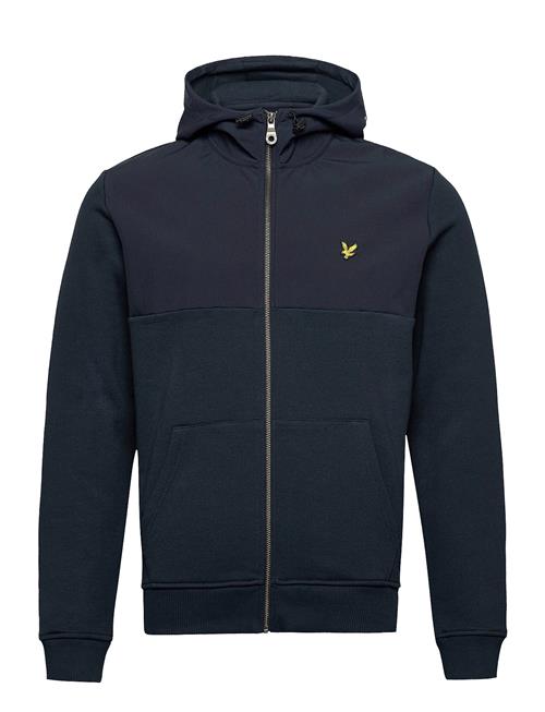 Se Lyle & Scott Softshell Jersey Zip Hoodie Lyle & Scott Blue ved Booztlet