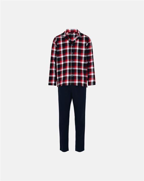 Pyjamas | 100 flannel bomuld | Rødternet