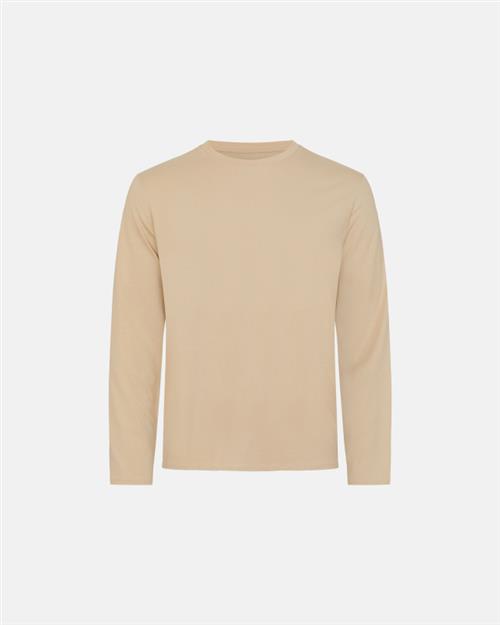 Langærmet t-shirt | Bambusviskose | Beige