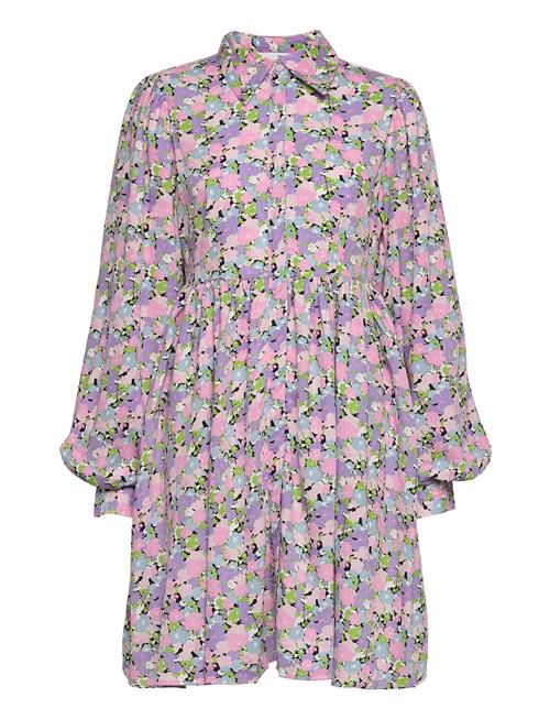Slfjudita Ls Short Shirt Dress B Selected Femme Patterned