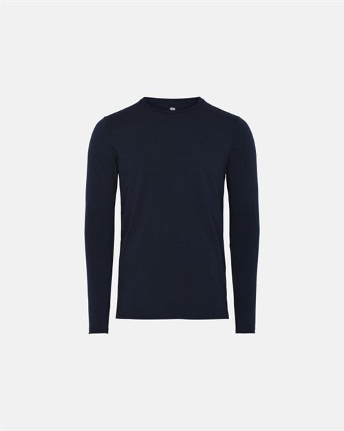 Langærmet t-shirt | 100 merino uld | Navy