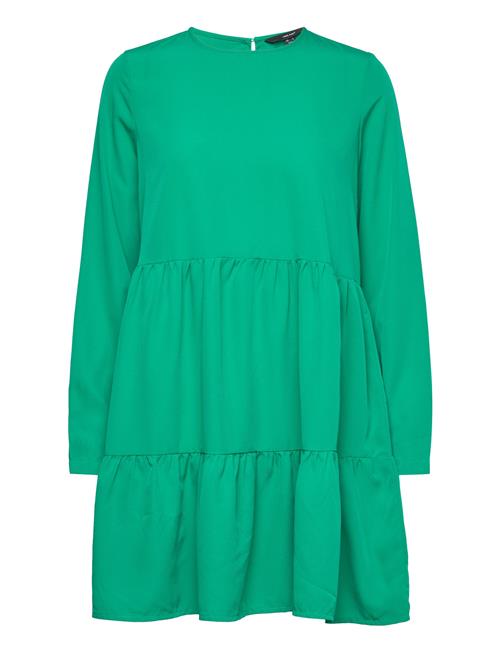 Vero Moda Vmfiona Ls Short Dress Wvn Lt Vero Moda Green