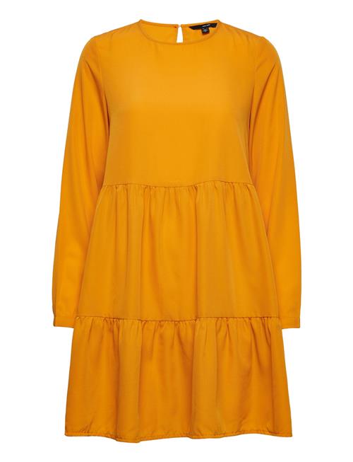 Vero Moda Vmfiona Ls Short Dress Wvn Lt Vero Moda Yellow