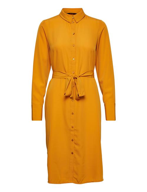 Vmfiona Ls Shirt Blk Dress Wvn Lt Vero Moda Yellow