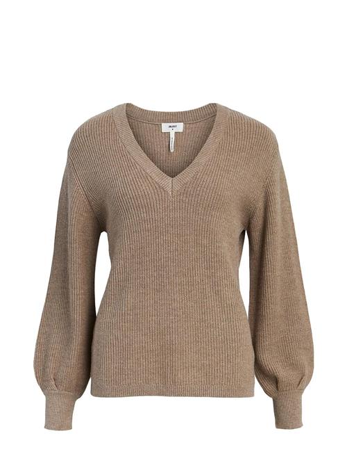 Se Object Objmalena L/S Knit Pullover Object Brown ved Booztlet