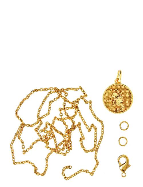 Me & My Box Zodiac Coin Pendant And Chain Set, Leo Me & My Box Gold