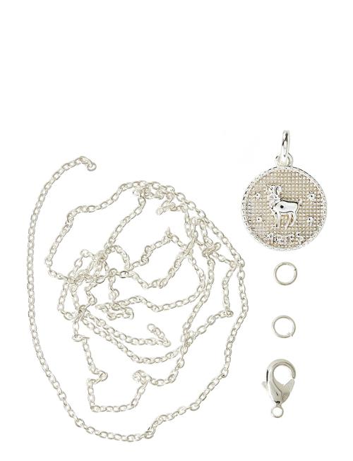 Se Me & My Box Zodiac Coin Pendant And Chain Set, Aries Me & My Box Silver ved Booztlet