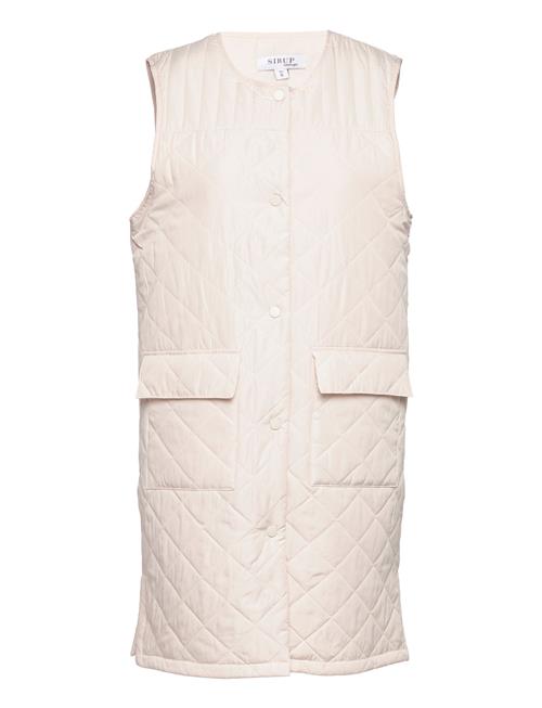 Se Sirup Copenhagen Laila Quilted Long Waistcoat Sirup Copenhagen Pink ved Booztlet