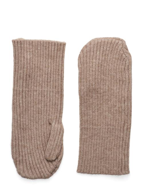 Se Kids Only Kogzenna Mittens Knt Kids Only Beige ved Booztlet