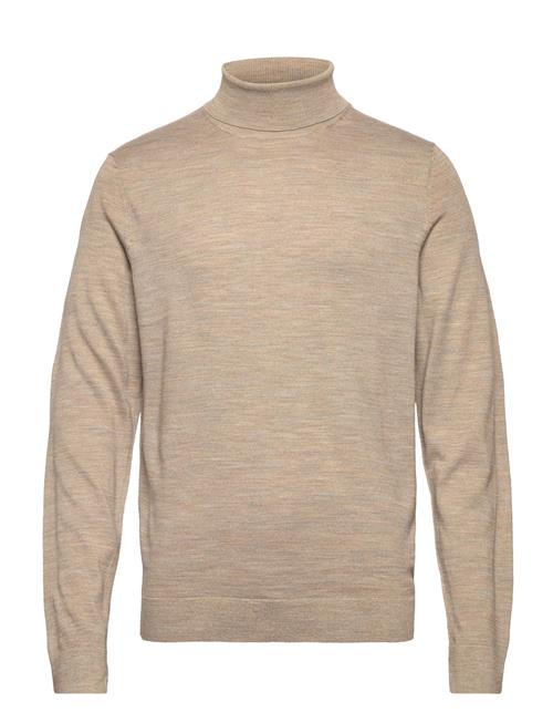 Se Selected Homme Slhtown Merino Coolmax Knit Roll B Selected Homme Beige ved Booztlet