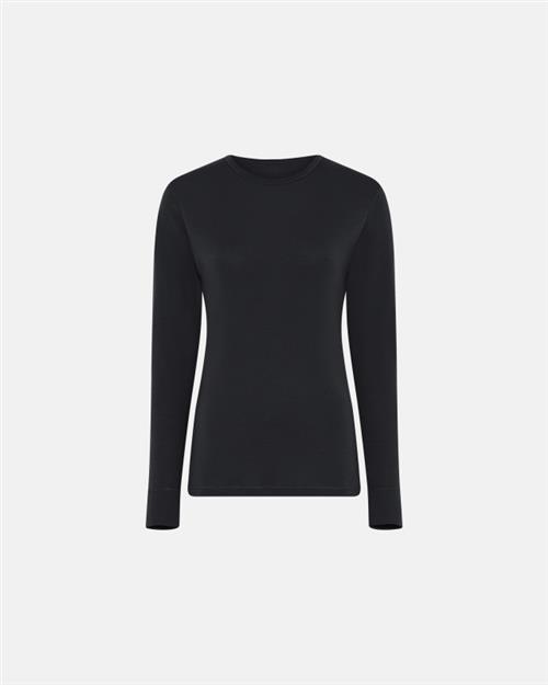 Langærmet t-shirt | 100 merino uld | Sort