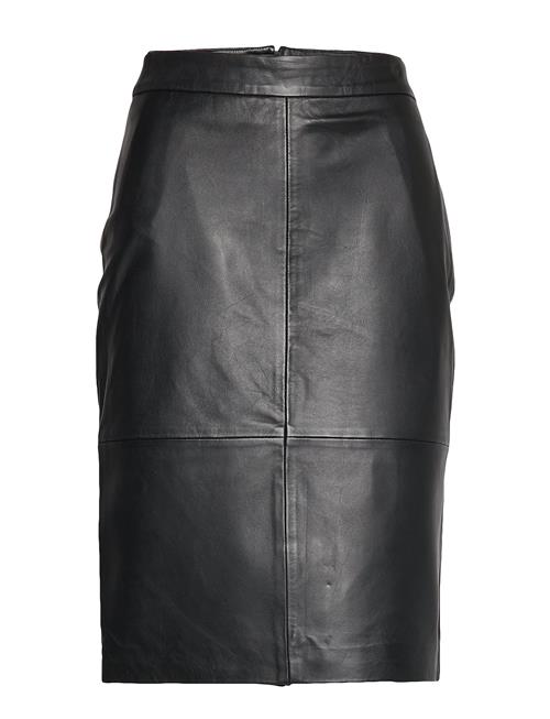 Selected Femme Slfmaily Hw Leather Skirt Noos Selected Femme Black