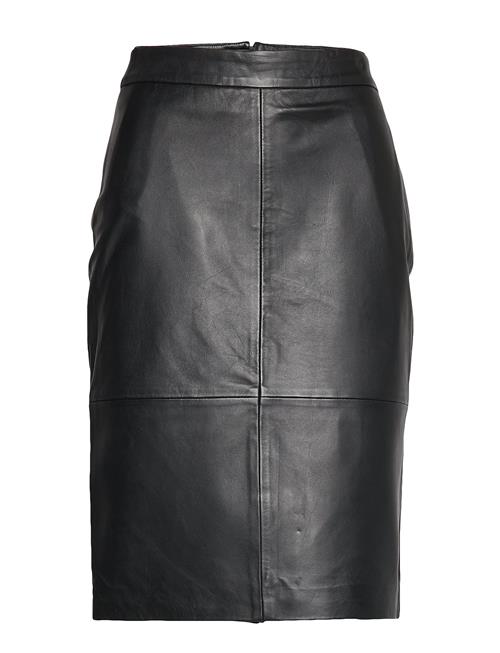 Slfmaily Hw Leather Skirt Noos Selected Black