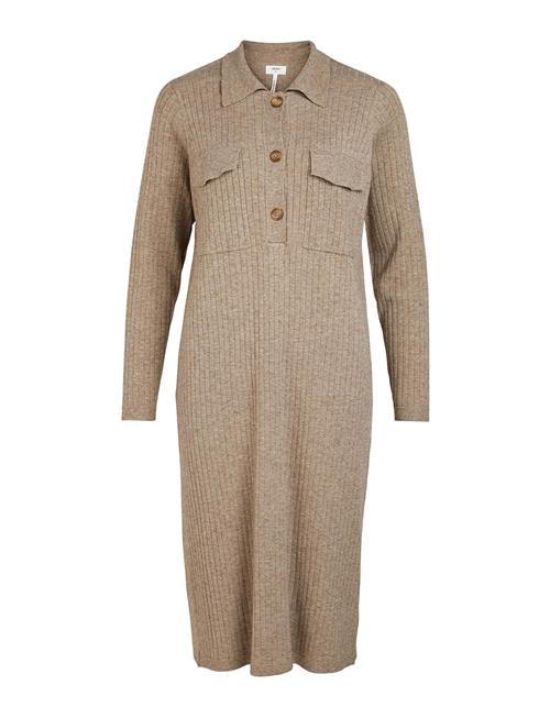 Object Objnoelle Polo Knit Dress Object Beige