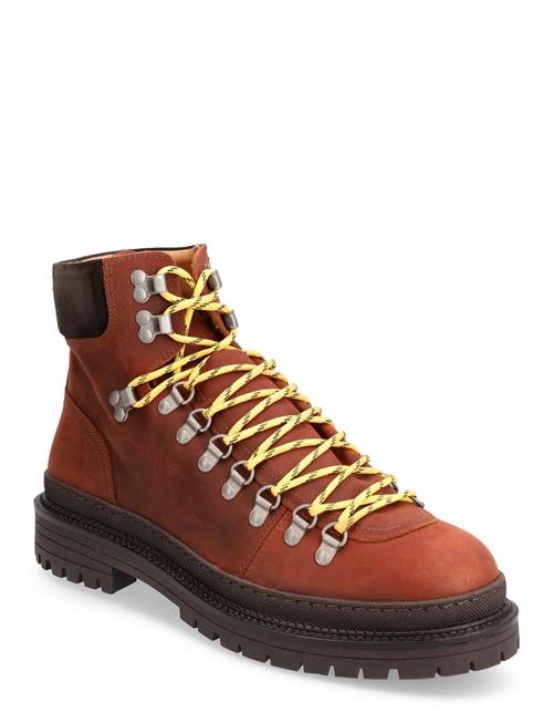 Selected Homme Slhlandon Leather Hiking Boot B Selected Homme Brown