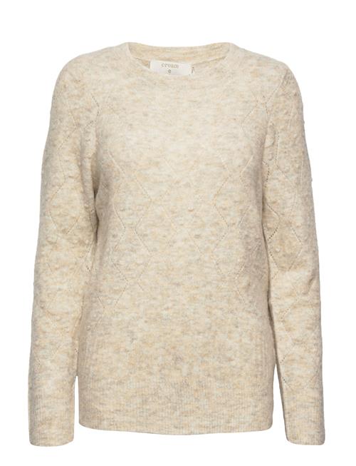 Se Cream Crmerle Pointelle Knit Pullover Cream Cream ved Booztlet