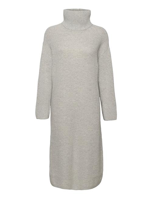 Selected Femme Slfelina Ls Knit Highneck Dress B Selected Femme Grey