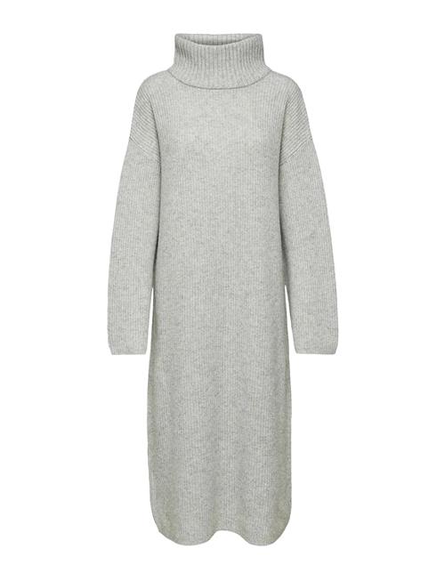 Slfelina Ls Knit Highneck Dress B Selected Grey