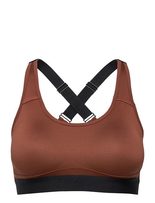 Padded Crossback Bra Stay In Place Brown