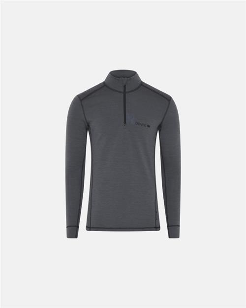 "Doublelayer" zip  | 100 merino uld | Grå