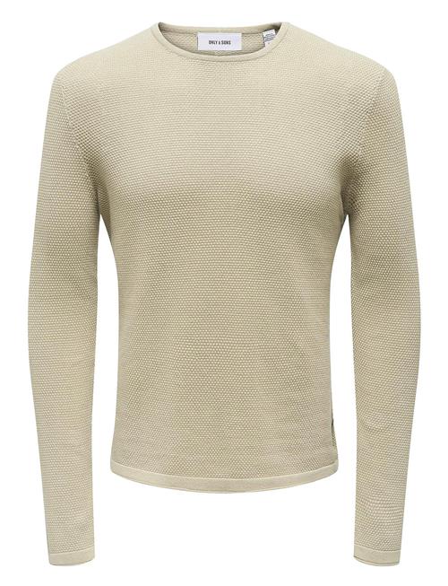 Se ONLY & SONS Onspanter Reg 12 Struc Crew Knit Noos ONLY & SONS Beige ved Booztlet