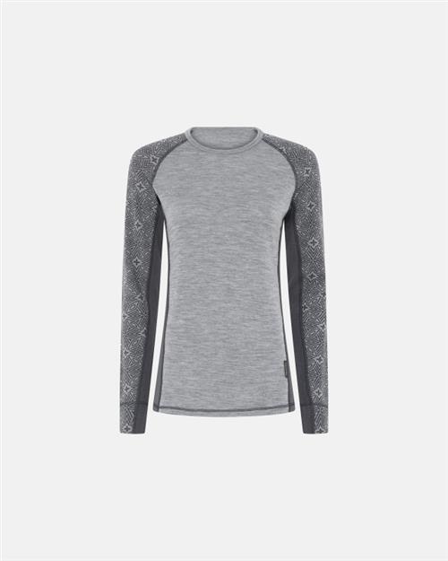 Langærmet t-shirt | 100 merino uld | Grå