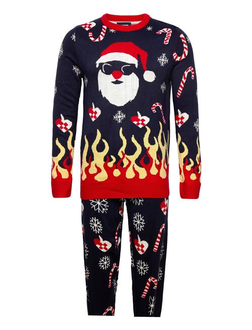 Dpxmas Burning Santa Knitted Multip Denim Project Navy