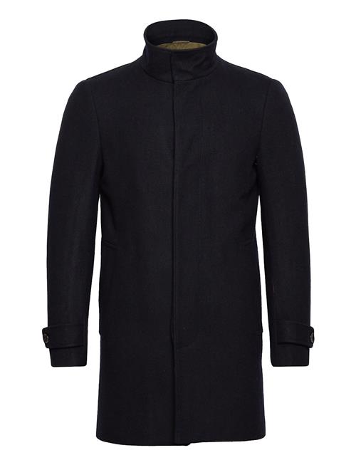 Lindbergh Recycled Wool Funnel Neck Coat Lindbergh Black