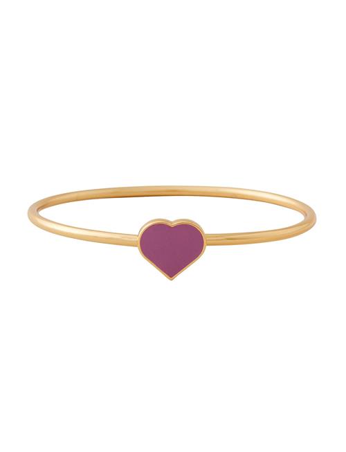 Se Design Letters Big Heart Enamel Bangle Gold Design Letters Purple ved Booztlet