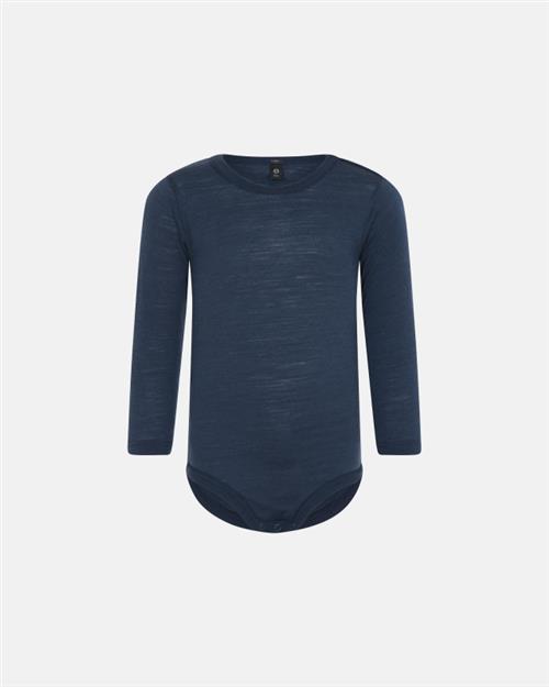 Langærmet body | 100 uld | Navy