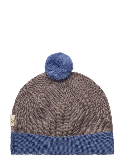 Copenhagen Colors Knitted Beanie With Pompom Copenhagen Colors Patterned