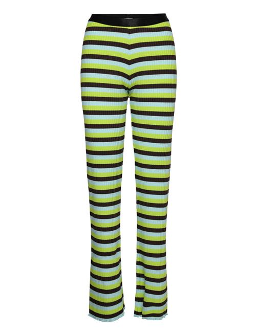 Se Mads Nørgaard Super Stripe Lonnie Pants Mads Nørgaard Green ved Booztlet