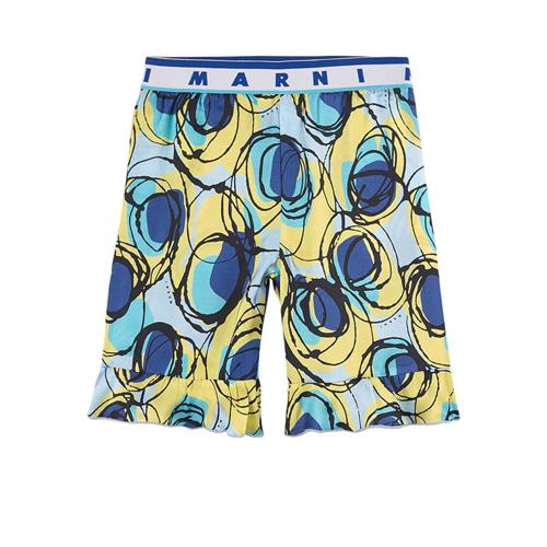 Se Marni Branded Ruffled Shorts Surf Bluette | Blå | 4 years ved Babyshop