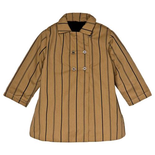 Se Little Creative Factory Brown Baby Striped Padded Rain Coat | Brun | 12 months ved Babyshop