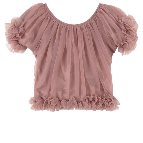 DOLLY by Le Petit Tom Frilly Princess Top Mauve | Lilla | 1-3 years