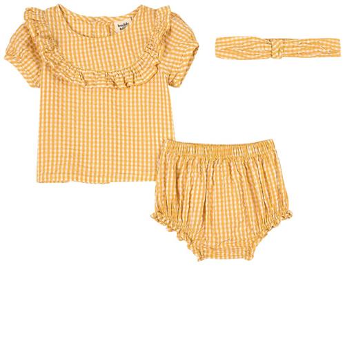 Buddy & Hope GOTS Gingham Baby-sæt Gul | Gul | 110/116 cm