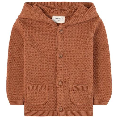 Fixoni Cardigan Med Hætte Lion | Brun | 68 cm