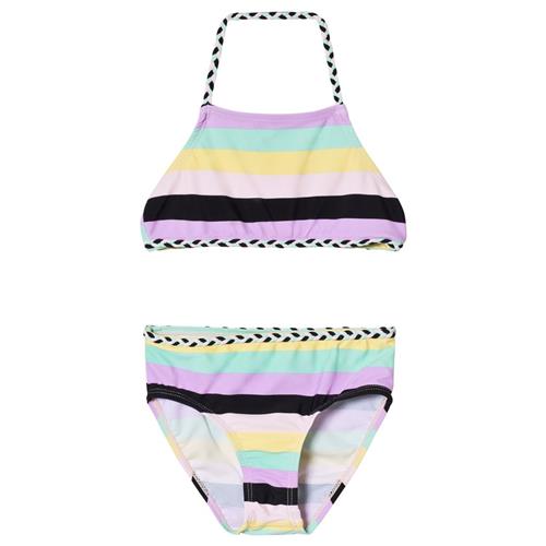 The BRAND Plait Bikini Pastel Stripe | Lyserød | 80/86 cm