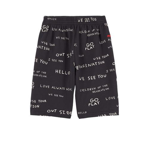 Beau Loves Mønstret Sweatshorts Sort | Sort | 2-3 years