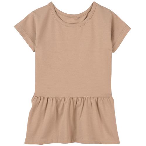 Se A Happy Brand T-shirt Med Volant Sand | Beige | 86/92 cm ved Babyshop