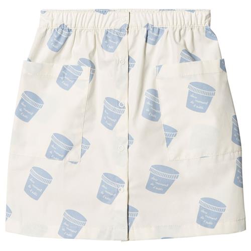 Tinycottons Nederdel Off White/Light Cerulean Blue | Hvid | 2 years